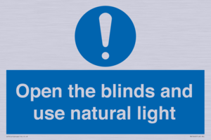 Open the blinds and use natural light